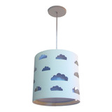 Luminária Pendente Nuvens 25x25 Duplo Quarto Infantil 