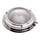 Luminária Redonda Led Com Interruptor 14cm Inox 12v Barco