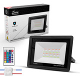 Luminária Refletor Super Led Holofote Lumi 200w Colorido Rgb Bivolt A Prova D'água