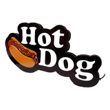 Luminoso Luminária Para Lanchonete Decorativo Hotdog 