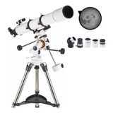 Luneta Telescópio Astronômico Refrator 90080 Profissional