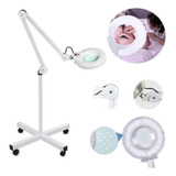 Lupa Estética Articulada Com Tripé Rodinhas 120 Leds 10x