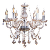 Lustre Cristal Clássico Maria Tereza France 6 Braços E14