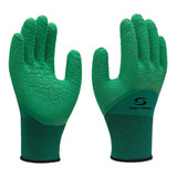 Luva Coleta Verde Látex Corrugado Super Safety Kit 12 Pares