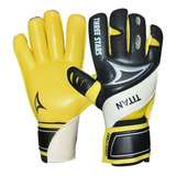 Luva Goleiro De Futebol De Campo Three Stars Titan Amarela
