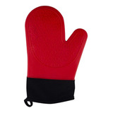 Luva Silicone Forno Cozinha Churrasco Térmica Forrada Cor Vermelho