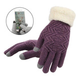 Luva Térmica Lã Quentinha Celular Touch Screen Frio Inverno