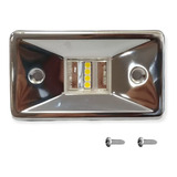 Luz De Alcançado Espelho De Popa Retangular Inox Em Led 12v