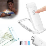 Luz De Leitura Recarregável De Livro Luminária Usb Com Clipe