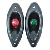 Luz De Navegação Olho De Tubarão Em Abs Preto 12v Barco