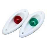 Luz De Proa Olho De Tubarão Branco Em Led Bb/be Barco Lancha