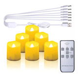 Luz De Vela Eletrônica Com Controle Remoto Recarregável