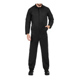 Macacão Brim Pesado Manga Longa Uniforme Profissional Preto