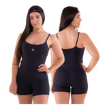 Macação Curto Liso Fitness Academia Ginástica Macaquinho Fit