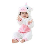 Macacão De Bebê Do Unicórnio Branco - Pijama Oferta Presente