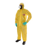 Macacão De Segurança Proteção Química C/ Capuz Amarelo Epi