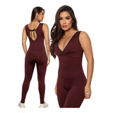 Macacão Feminino Com Bojo Fitness Roupa Ginastica Academia *