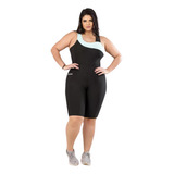 Macacão Fitness Feminino Plus Size Moda Academia Suplex