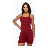 Macacão Fitness Short E Top Academia Feminino Crossfit