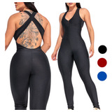 Macacão Fitness Suplex Academia Casual Legging Feminina