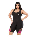 Macacão Ginastica De Academia Suplex Com Lycra Plus Size Exg