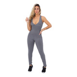 Macacão Longo Estampado Moda Fitness Roupas Para Academia