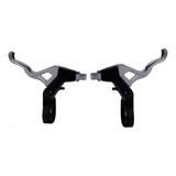 Macaneta Manete V Brake Bike Fixa Aluminio Polido G65 Cor Preto/polido