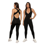 Macaquinho Feminino Fitness C Bojo Suplex Roupa Academia C*