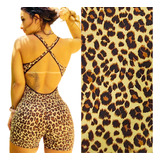 Macaquinho Feminino Fitness Roupa Academia C Bojo Suplex C*
