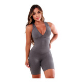 Macaquinho Macacão Curto Feminino Roupas De Academia Suplex