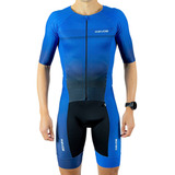 Macaquinho Triathlon Evoe Grafeno Blu C/manga Masculino