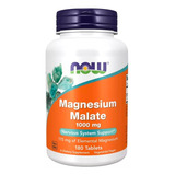 Magnésio Malato Now Foods 1000mg 180 Tablets Magnesium Malate