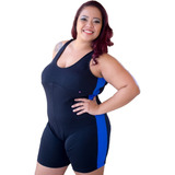 Maiô Hidroginástica Tamanhos Grandes Plus Size +touca 005