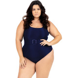 Maiô Plus Engana Mamãe Detalhe Com Cinto Modela Cintura