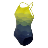 Maio Speedo New Cross Waves Amarelo Feminino