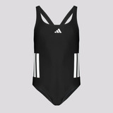 Maiô adidas 3 Listras Juvenil Preto