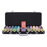 Maleta De Poker 500 Fichas 11,5gm Black Diamond Configurável
