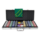 Maleta De Poker 500 Fichas Numeradas Jogo Completo