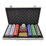 Maleta De Poker Jogo Com 300 Fichas Sem Numeração 
