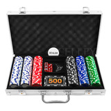 Maleta De Poker Jogo Com 300 Fichas Sem Numeração