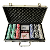 Maleta Poker 300 Fichas Kit Completo Profissional Com Nf-e