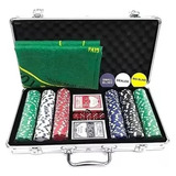 Maleta Poker 300 Fichas Oficiais Com Numeracao Kit Completo
