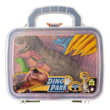 Maletinha Dino Park Samba Toys Com Três Dinossauros Sortidos