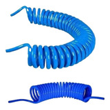 Mangueira Espiral Pu Azul 8mm X 3,5 Metros P/ Ar Comprimido
