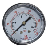Manômetro Compressor Ar Comprimido 250 Ps1 16 Bar Caixa 52mm