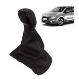 Manopla Bola Coifa Câmbio Peugeot 208 2015 2016 2017 Preto