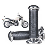 Manopla Borracha Com Ponteira E Anel Cromo Moto Fym Fy 250