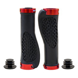 Manopla Gta Com Anel De Trava 130mm Confort Anatomica Mtb Cor Preto E Vermelho