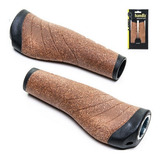 Manopla Punho Para Bike Retrô Velo Cortiça C/ Trava Marrom 