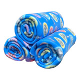 Manta Pet Cobertor Cachorro 100x70 Lavável Kit 3und Cor Azul